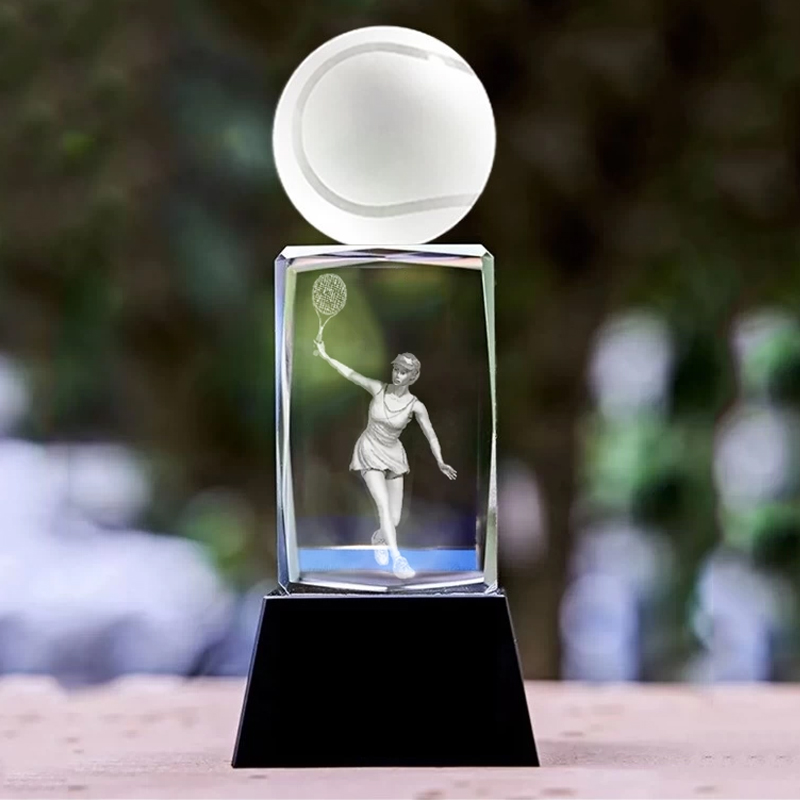Customized Crystal Sculpture T - Badminton Europe ulasan dan harga