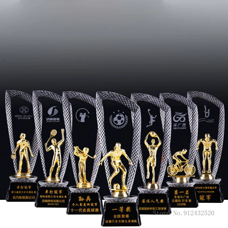 Customized Crystal Trophy Trop - Badminton Europe ulasan dan harga