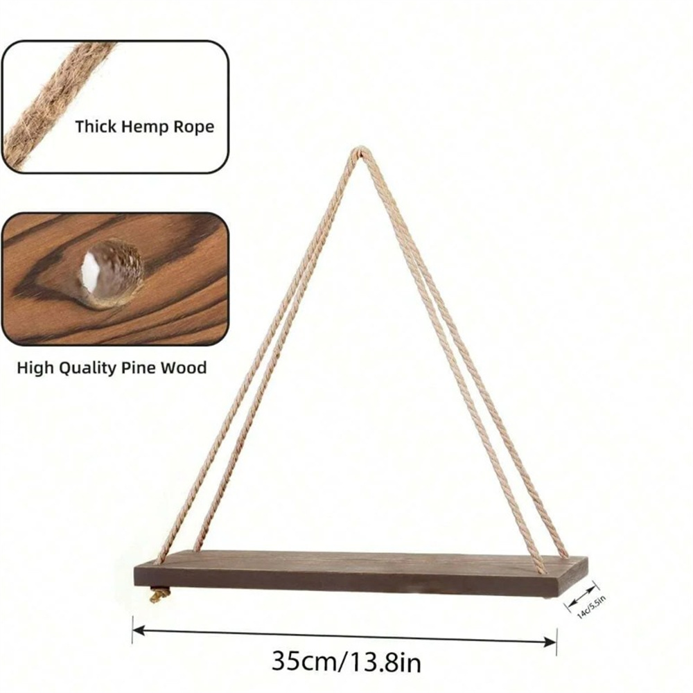 1Set Wood Hanging Shelves Swin - Badminton Live ulasan dan harga