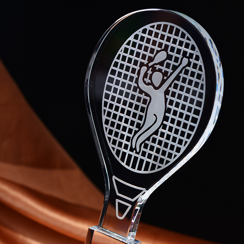 Customized Crystal Trophy Badm - Badminton Europe ulasan dan harga