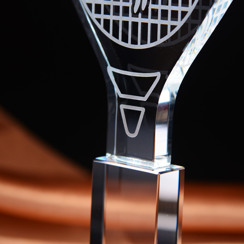 Customized Crystal Trophy Badm - Badminton Europe ulasan dan harga