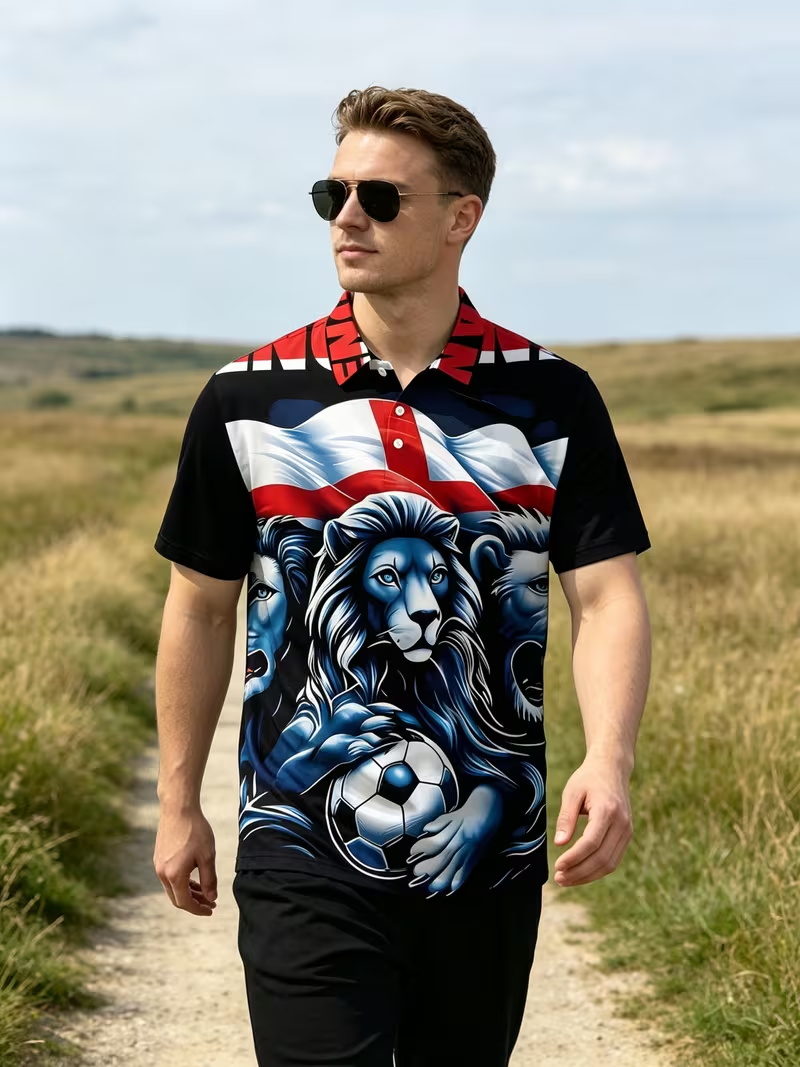 England Flag Pattern Soccer Je - Badminton England ulasan dan harga