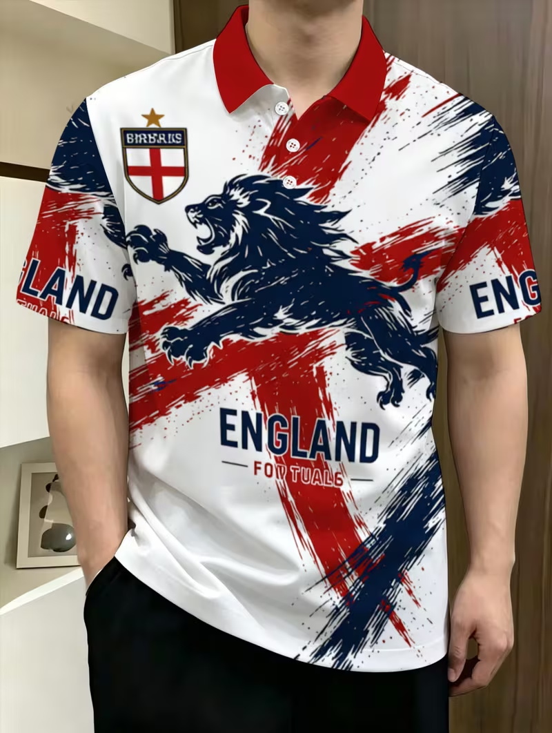 England Flag Pattern Soccer Je - Badminton England ulasan dan harga